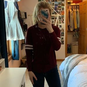 Long sleeve shirt with a hood